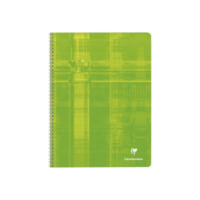 Clairefontaine - Cahier à spirale 24 x 32 cm - 100 pages - grands carreaux (Seyes) - disponible dans différentes couleurs