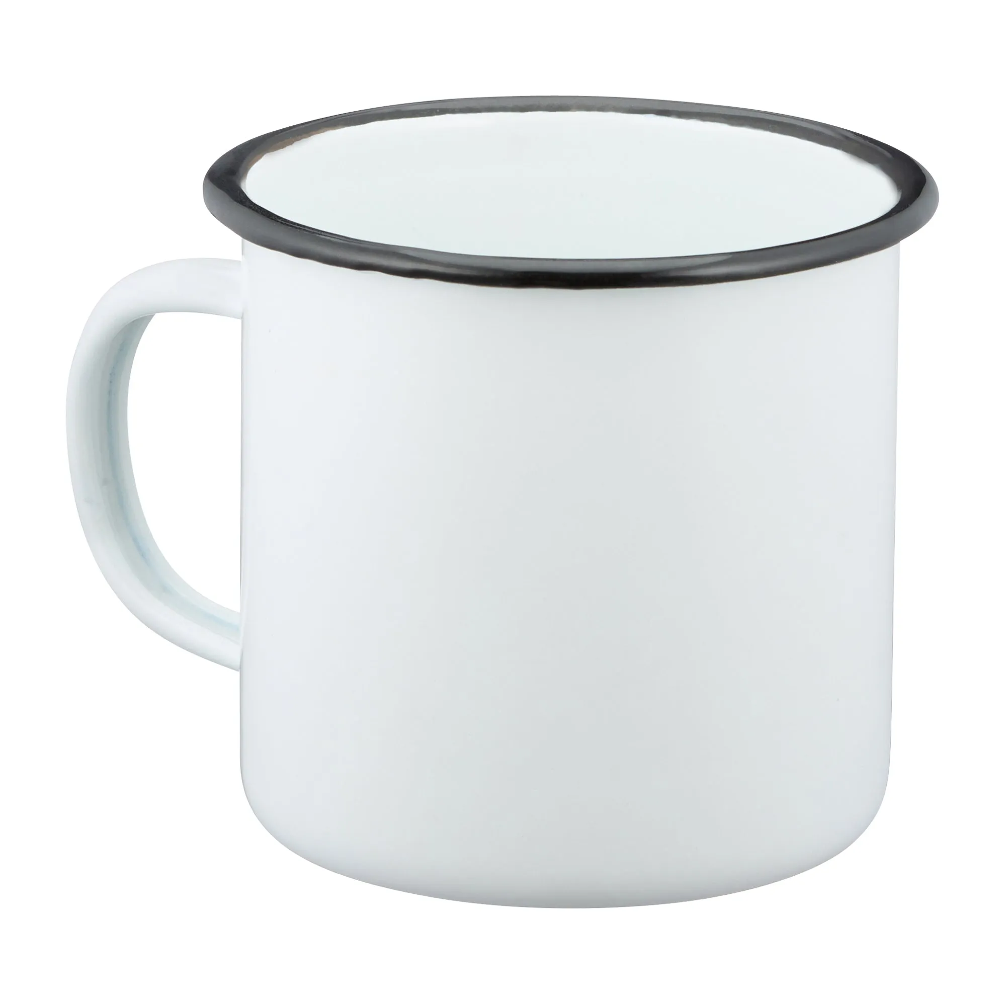 MFH -  MFH Emaille Tasse 300 ml weiß schwarz