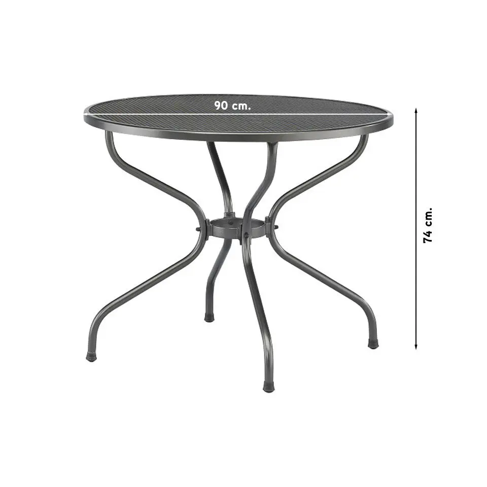 Kettler strekmetaal tafel 90 cm rond