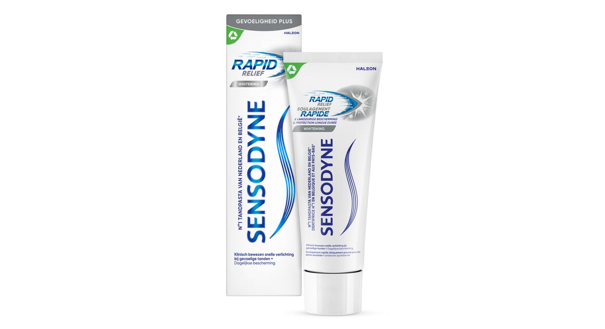 Sensodyne Rapid Relief Whitening tandpasta voor gevoelige tanden 75 ml