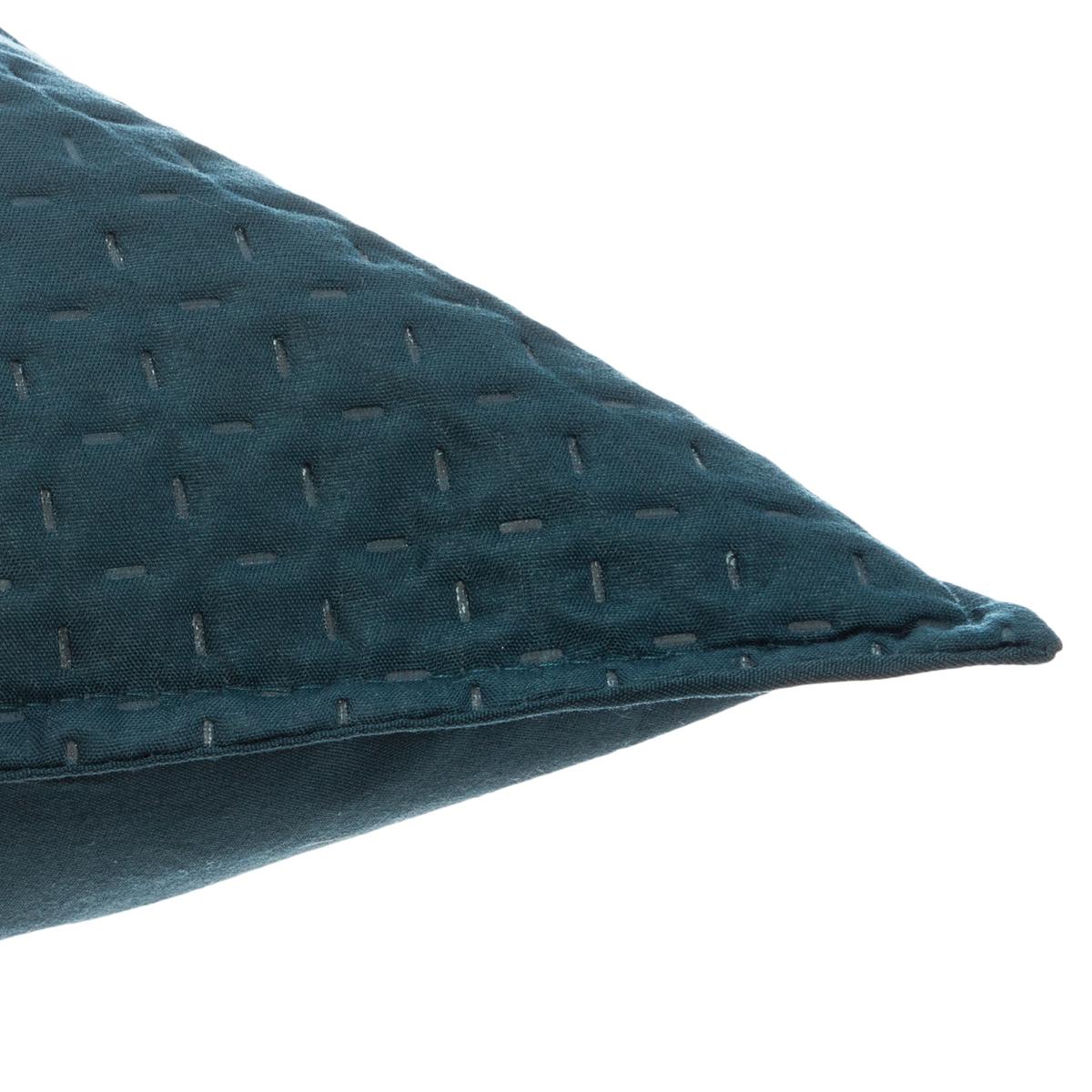 DESSUS DE LIT ET 2 TAIES DOLCE BLEU CANARD 260X240CM