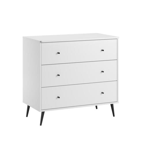 Chambre TRIO Lit 70x140 Commode Armoire BLANCA Blanc - VOX