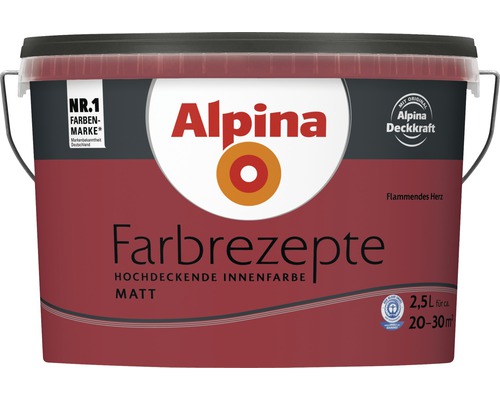 Alpina muurverf kleur recepten Flaming Heart 2.5 l