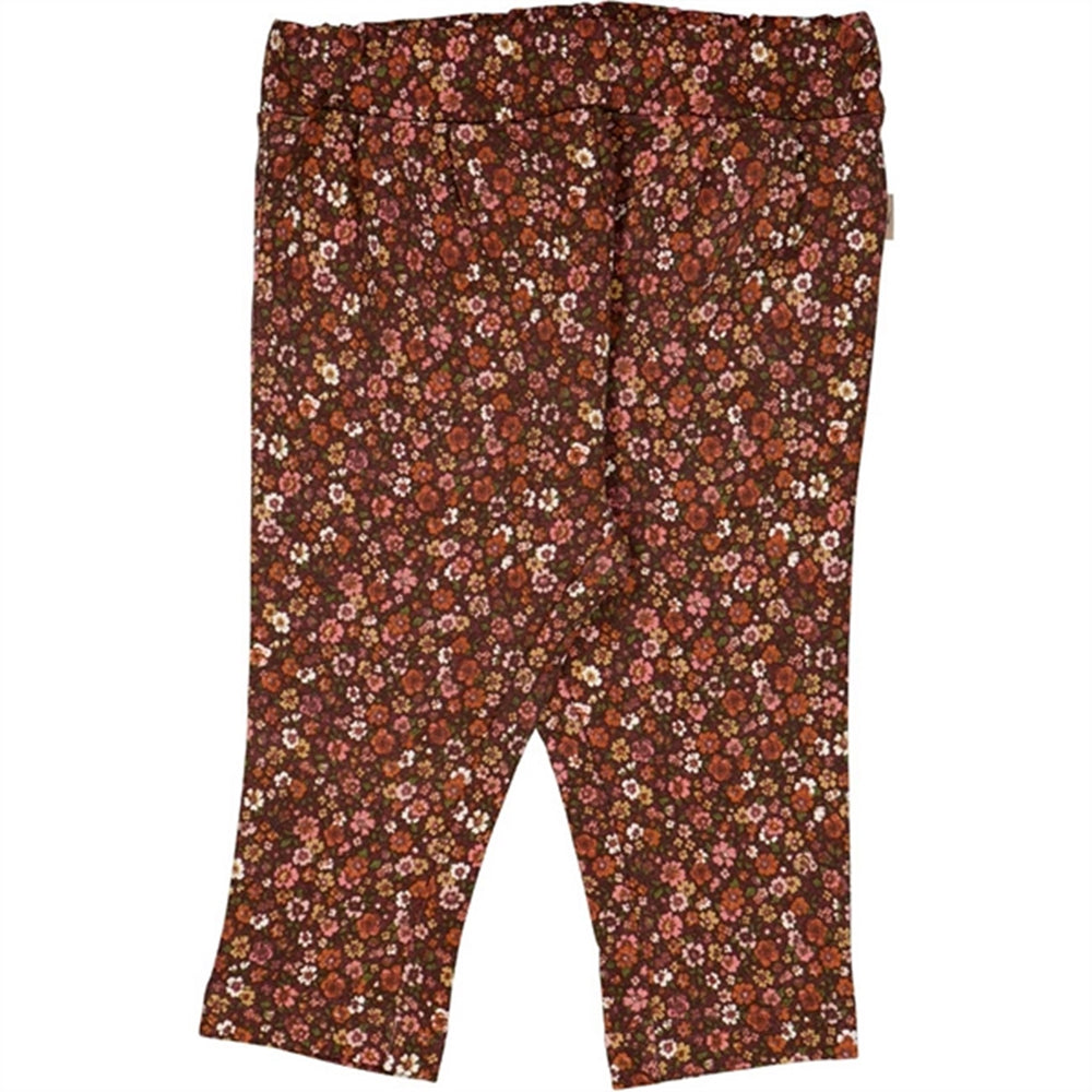 Maroon Flowers Bille Bukser - Wheat → Luksusbaby.dk