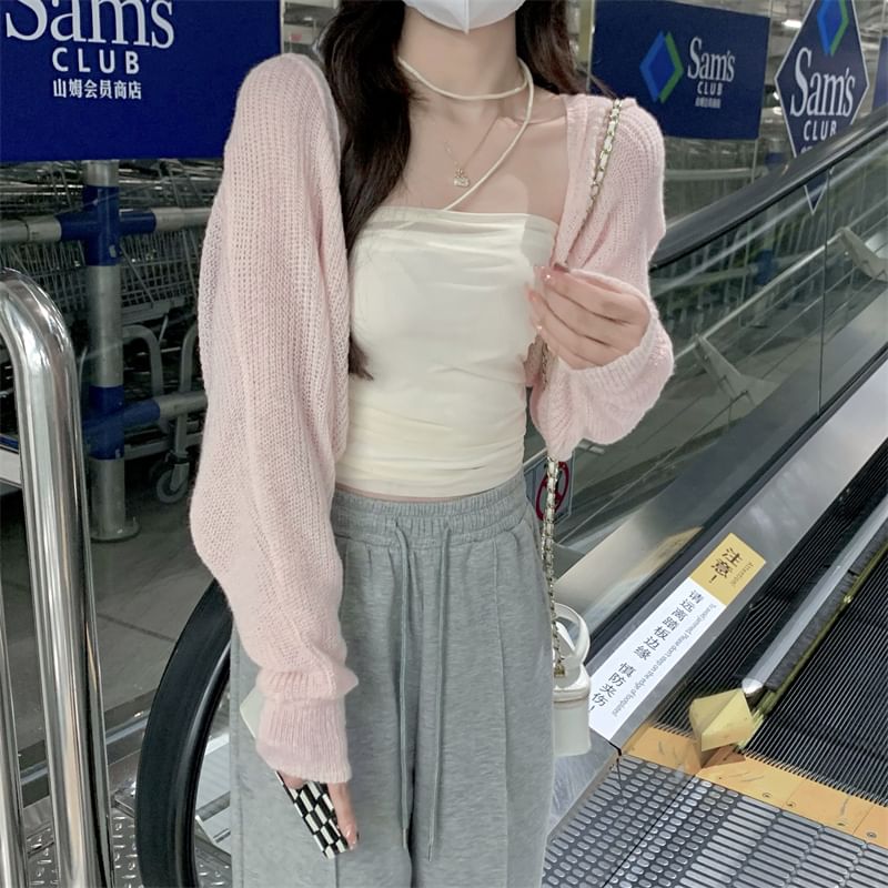 Shinsei - Effen Tube Top / Cardigan