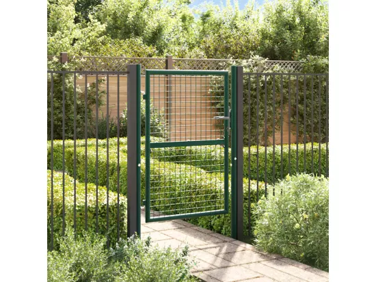Portail de cl?ture acier 100x125 cm vert