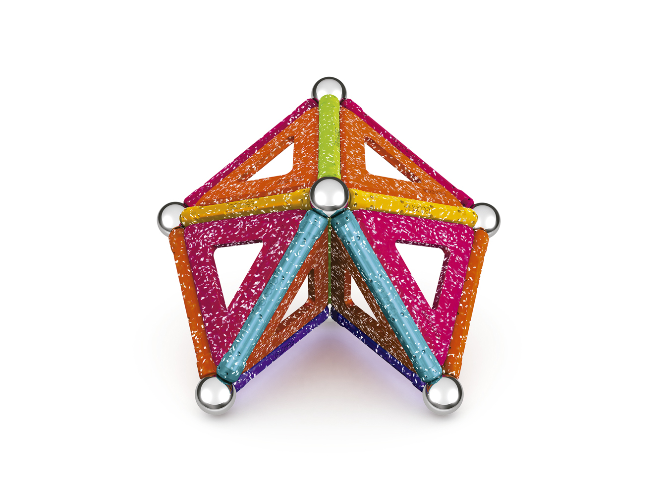 GLITTER RECYCLED GEOMAG 35 PÇS