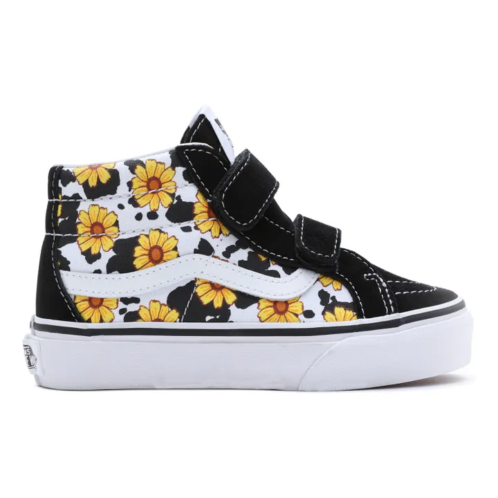Vans Baskets Scratchs SK8-Mid Fleuries | Noir