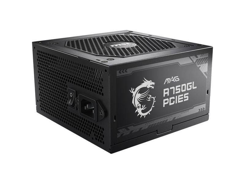 MSI Netzteil MAG A750GL PCIE5 750 W Vollmodulares Netzteil mit 750 W Leistung