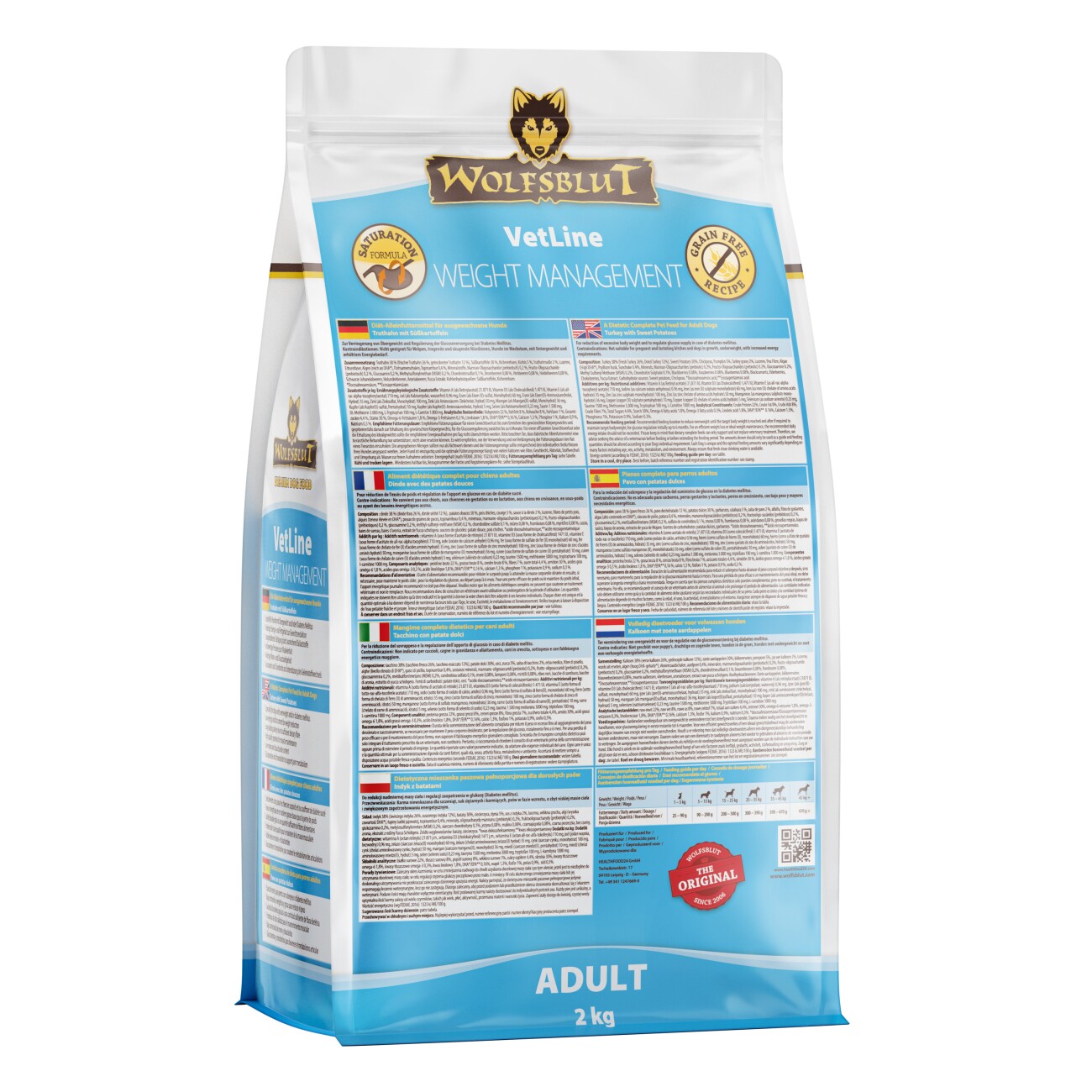 WOLFSBLUT Adult VetLine Weight Management, Truthahn 2 kg