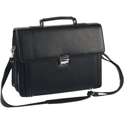 Oberthur Bradford - Cartable rigide 2 compartiments - noir - 29 x 38 x 13 cm