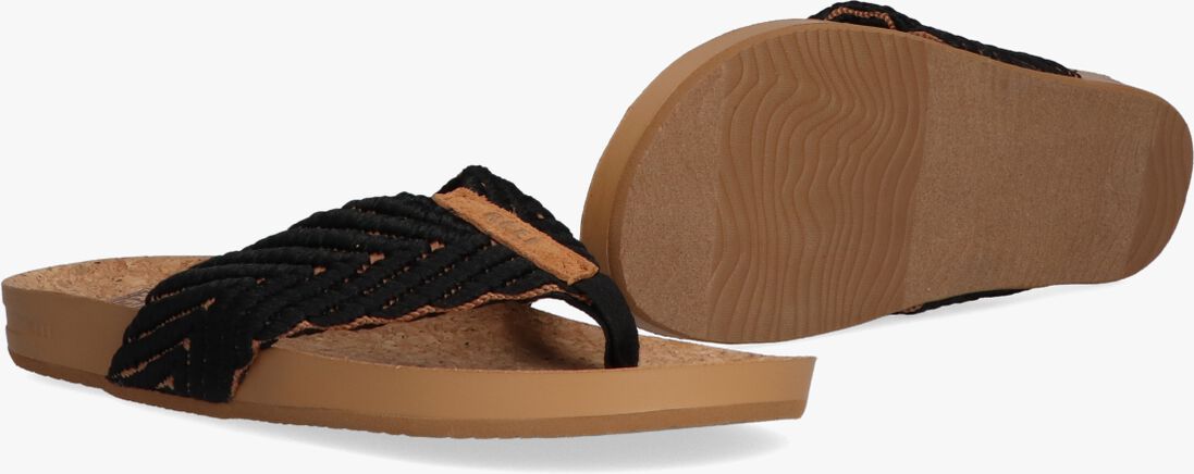 REEF zwarte reef teenslippers cushion strand