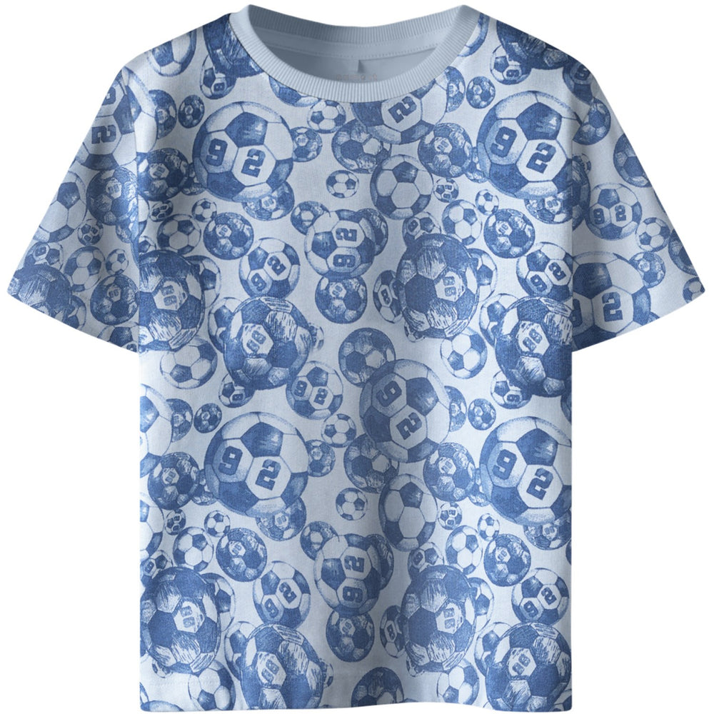 Køb Name It Subdued Blue Nmmhootball Ss Nreg Top