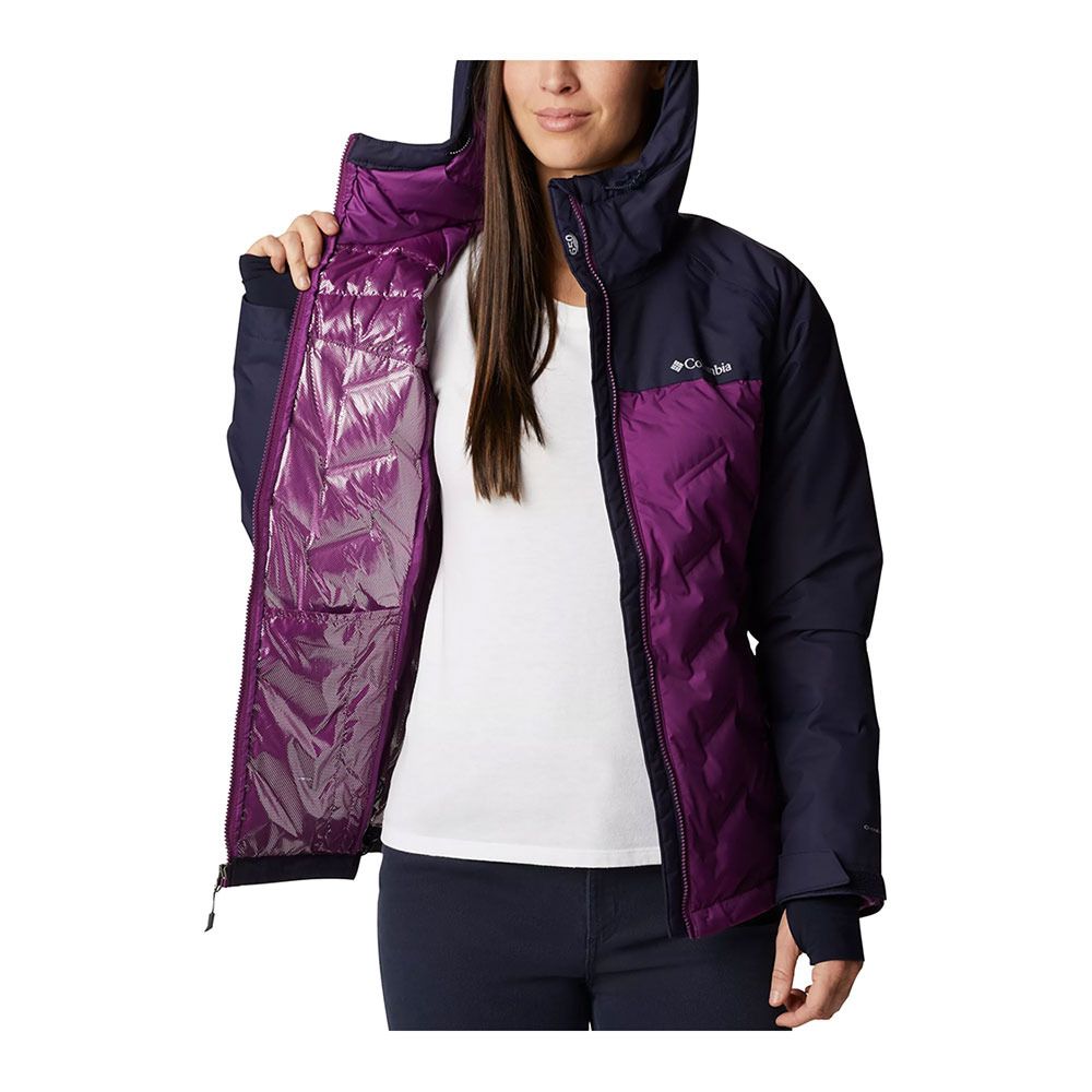 Columbia GRAND TREK - Doudoune Femme plum/dark nocturnal
