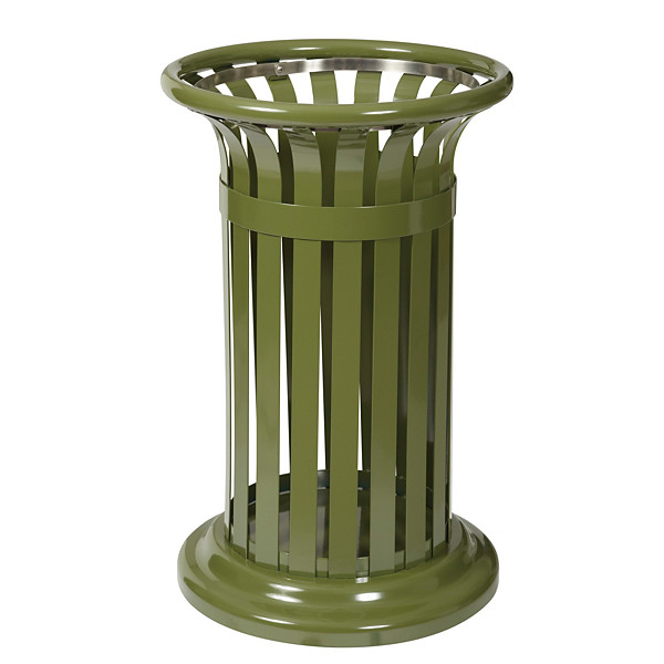 ROSSIGNOL Corbeille a poser ou à fixer tulipe - 60 L - vert olive