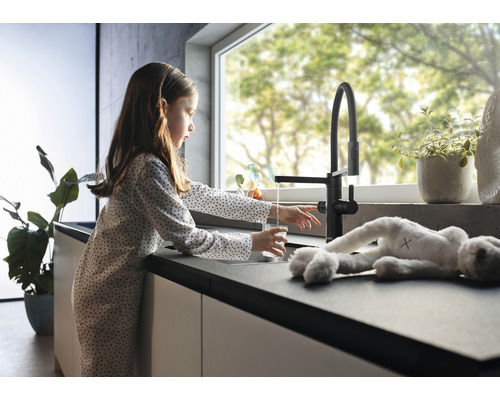 Blanco keukenkraan met filterfunctie DRINK.FILTER EVOL-S PRO mat zwart 526636