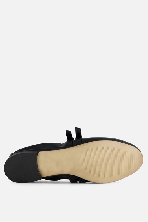 Linea Zeta Ballerina's zwart Leer
