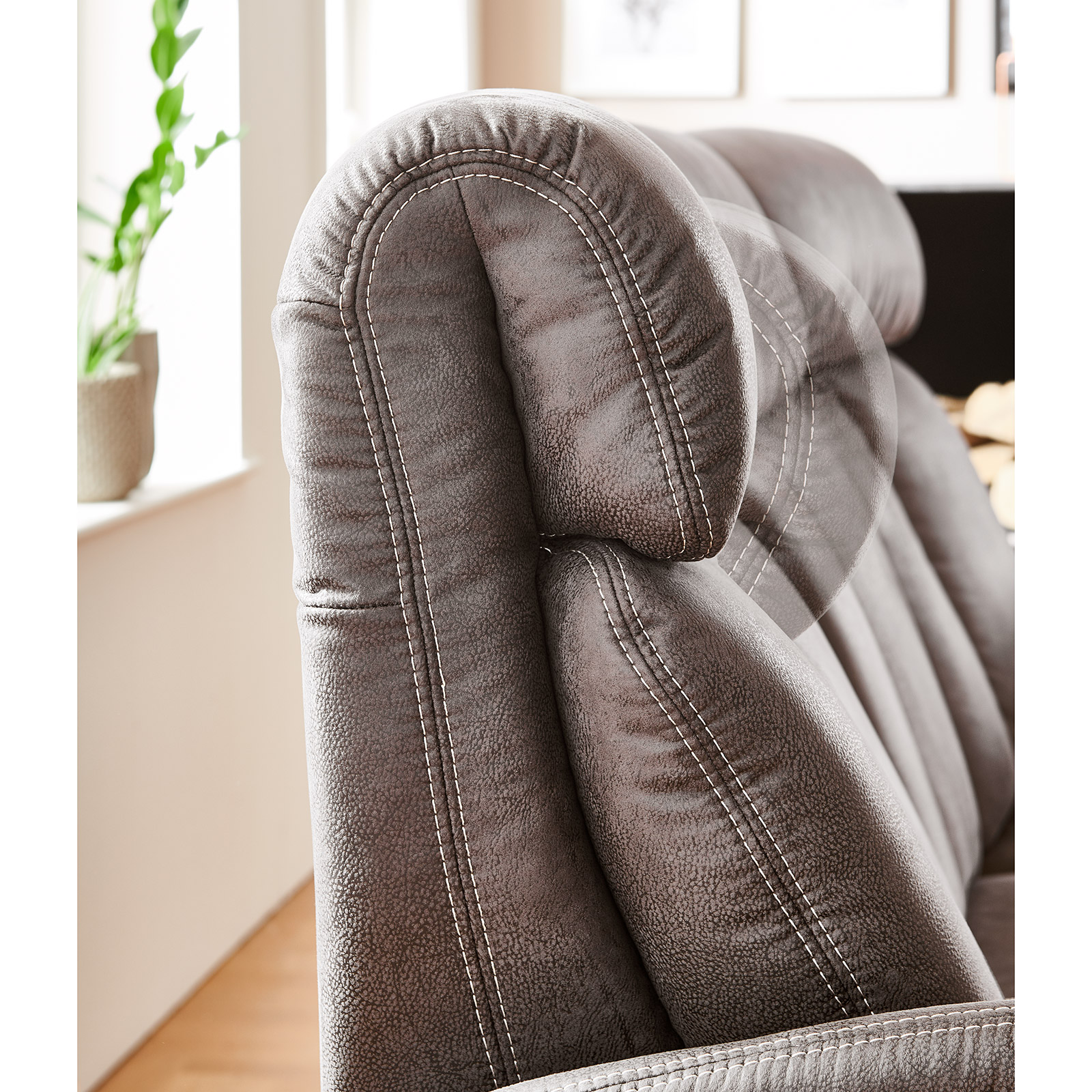 polsterpower 2-Sitzer - Saddle anthrazit - Basismodell