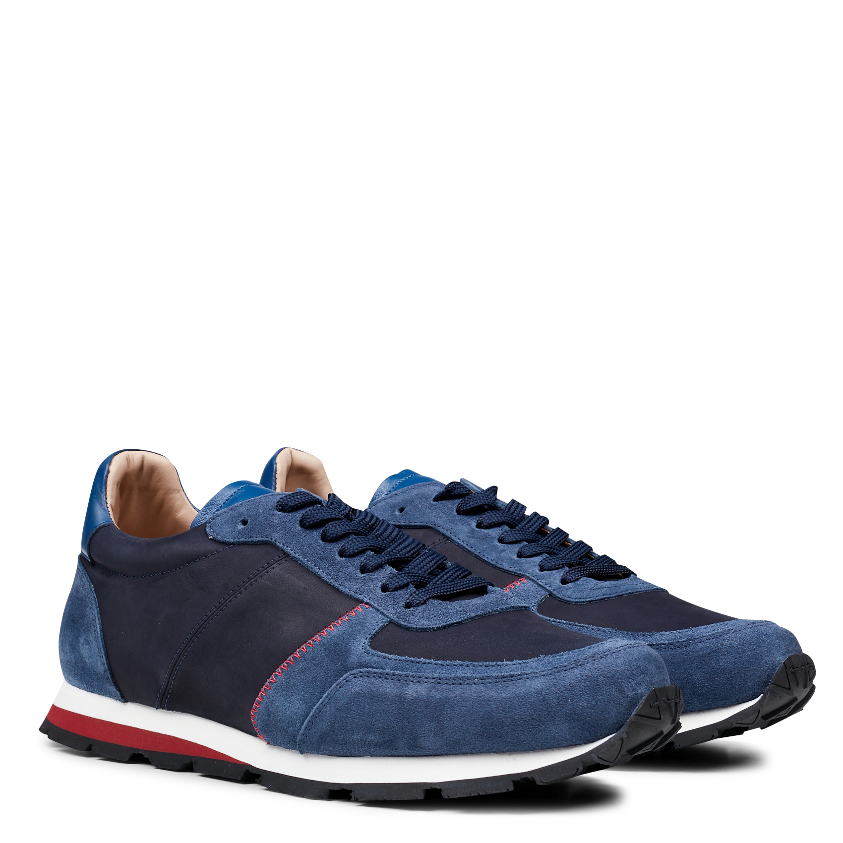 Baskets basses en cuir | Bleu
