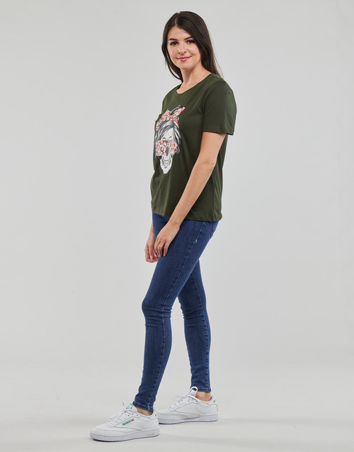 Only - ONLABELLA L/S GLITTER V-NECK CS KNT - Kaki