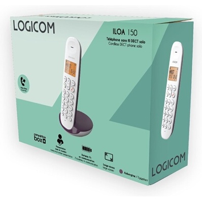 Téléphone sans fil Logicom DECT ILOA 150 SOLO AUBERGINE SANS REPONDEUR