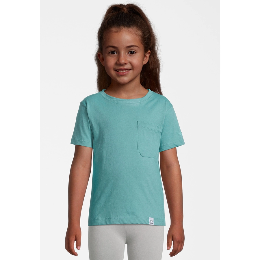 New Life T-Shirt TEE - CREW NECK PATCH POCKET türkis