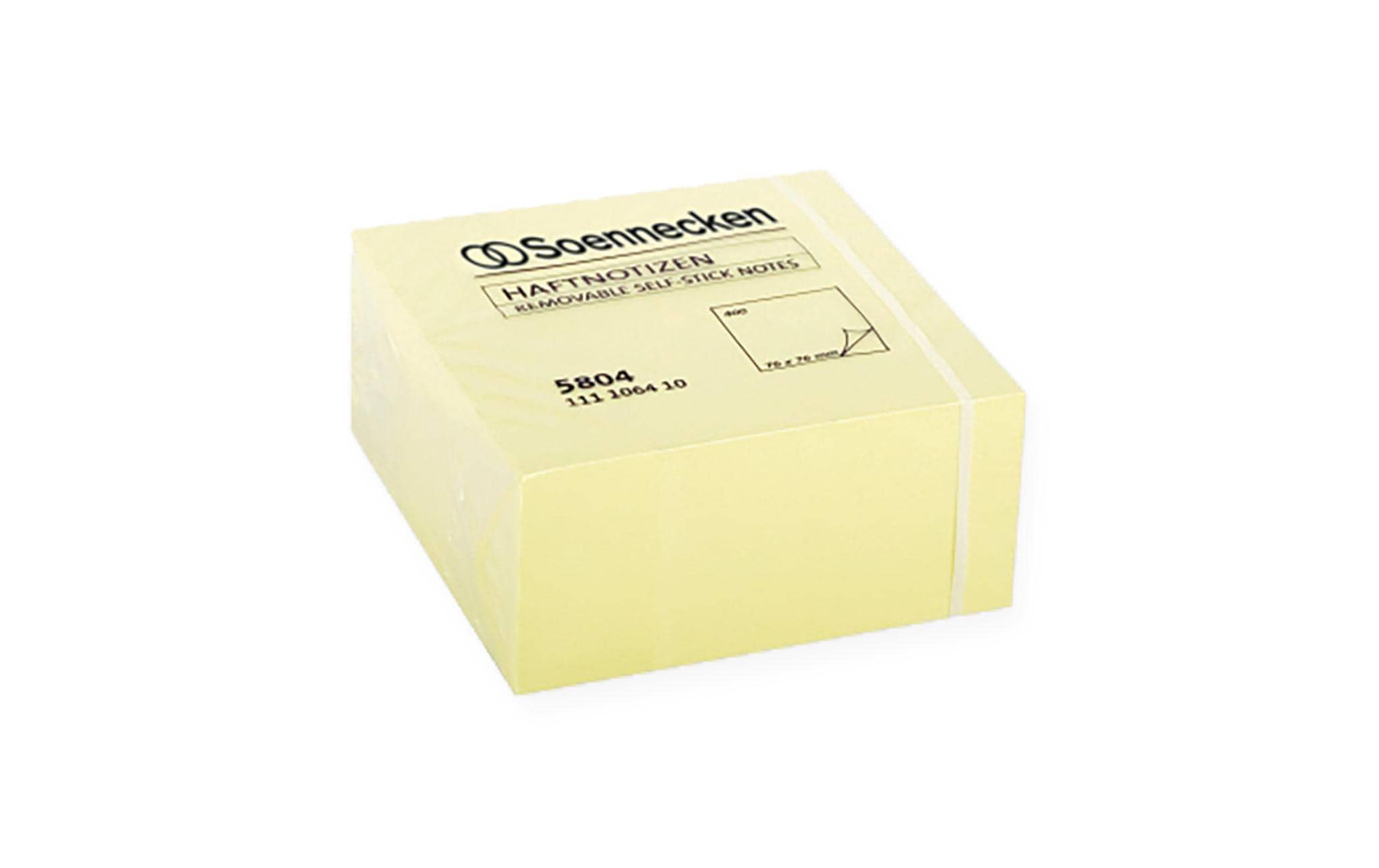 Notizzettel 7.5 x 7.5 cm, 400 Blätter, GelbSelbstklebende Haftnotizen