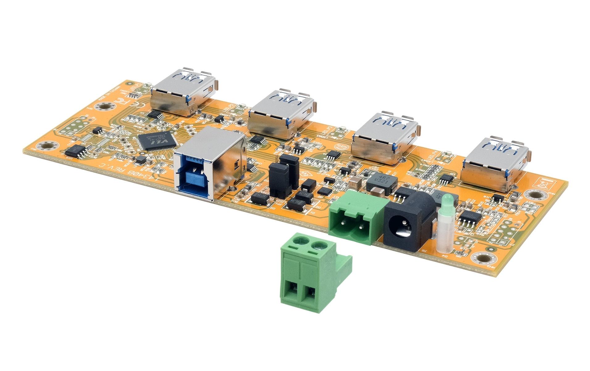 USB-Hub EX-1184HMVS-2-PL4-Port USB 3.2 Gen 1 HUB-Platine mit 15KV ESD Überspannungsschutz