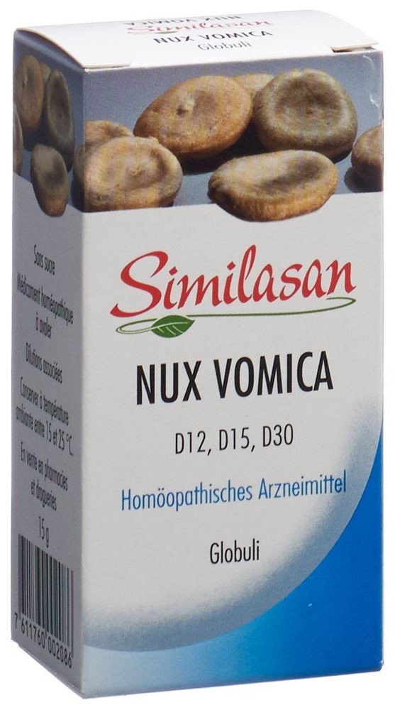 SIMILASAN Nux vomica<br>15 g, Globuli, D12/D15/D30