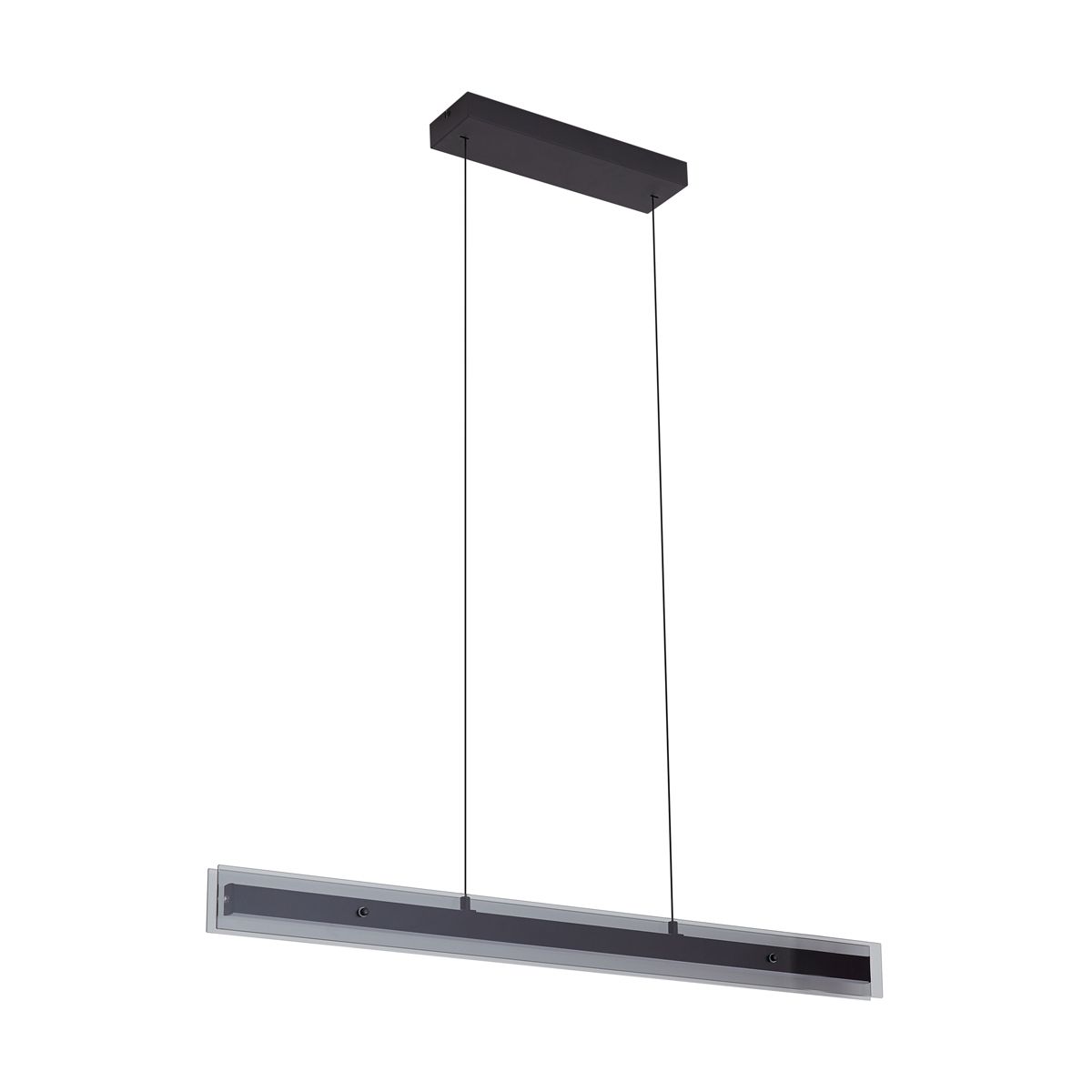 Moderne hanglamp zwart met smoke glas - Catch