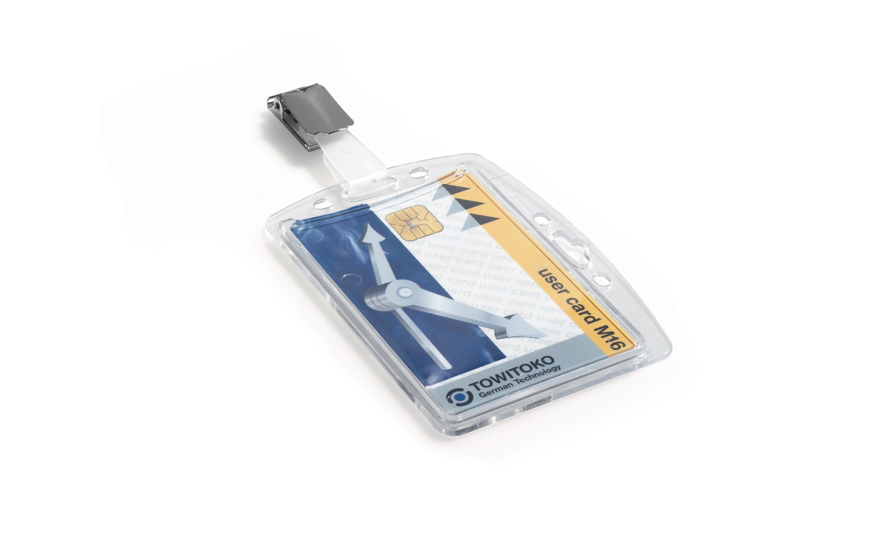 Ausweishalter Hartbox mit Clip für 1 Ausweis, 25 StückHartbox mit Clip als Ausweishalter