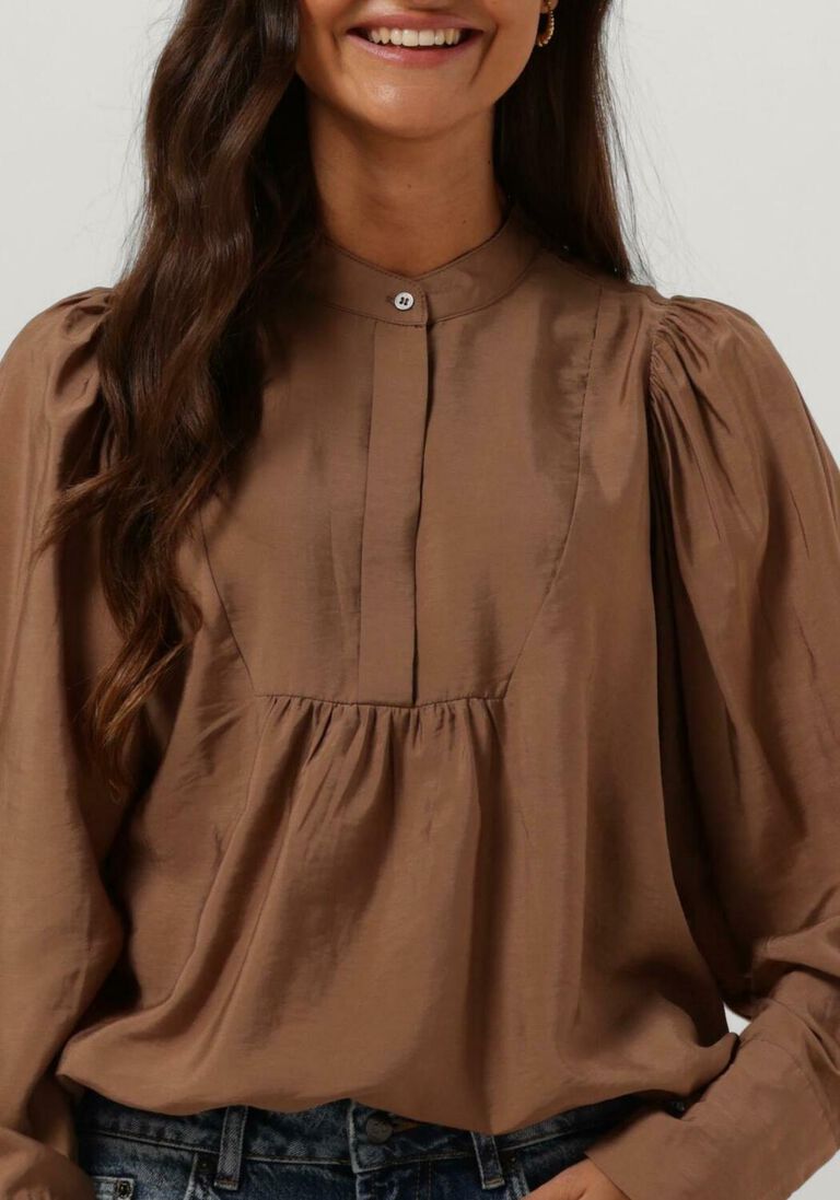 CO\\'COUTURE bruine co'couture blouse callum volume shirt