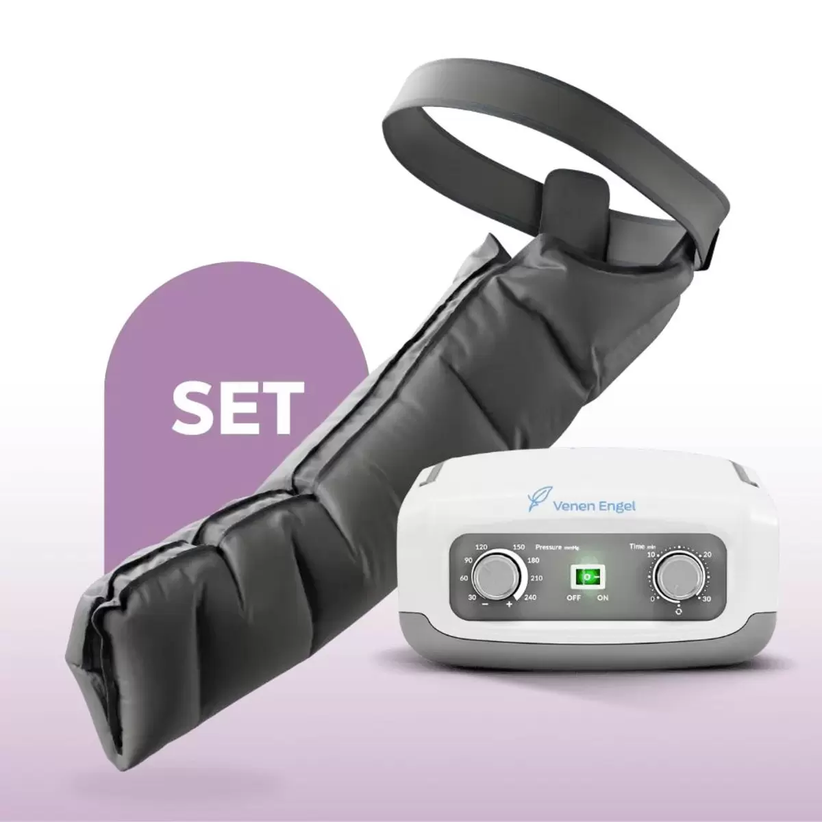 Premium Massagegerät Venen Engel VE-002 dunkelgrau,weiss