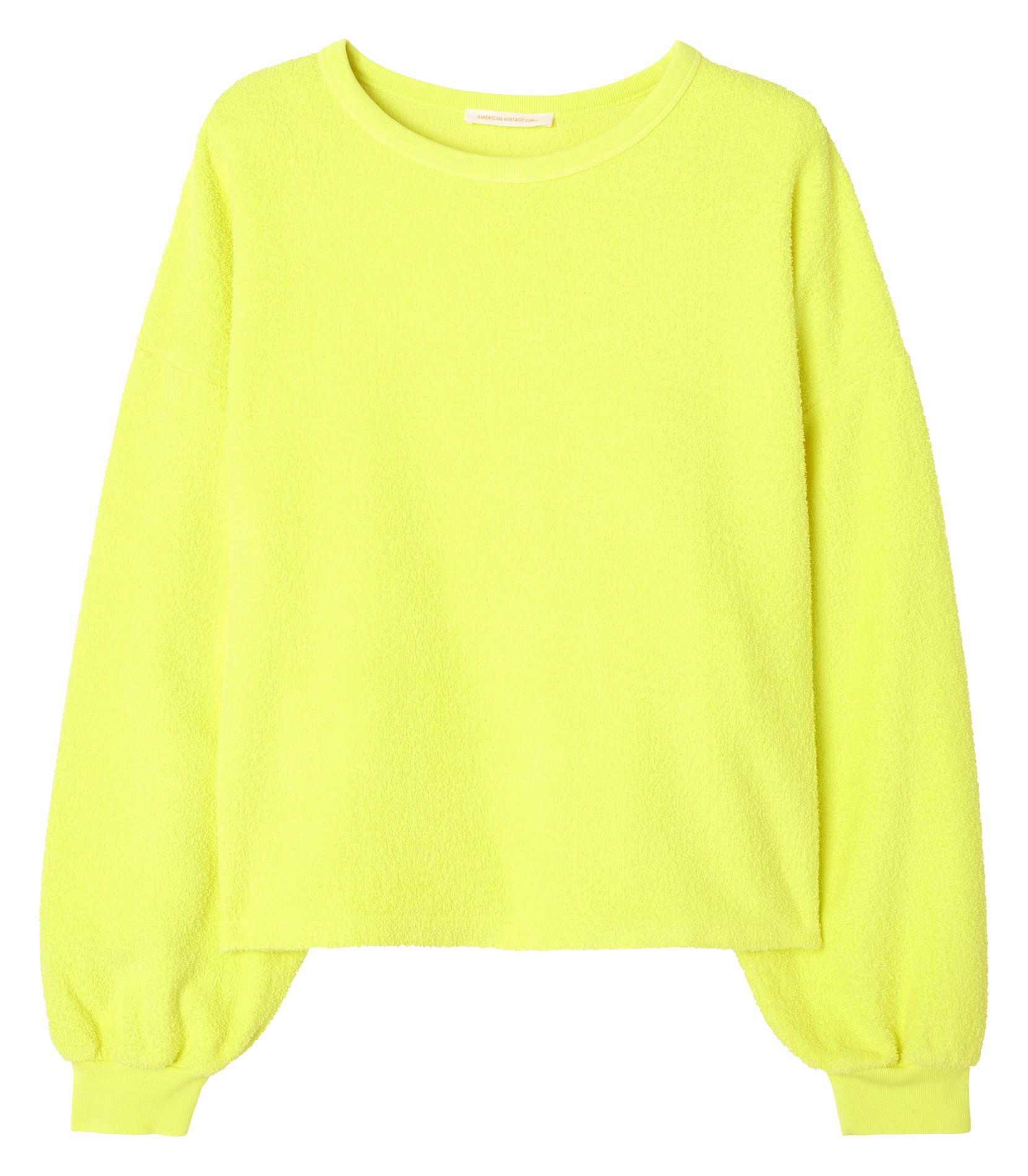 BOBYPARK - Sweat ample col rond en coton bio | Jaune