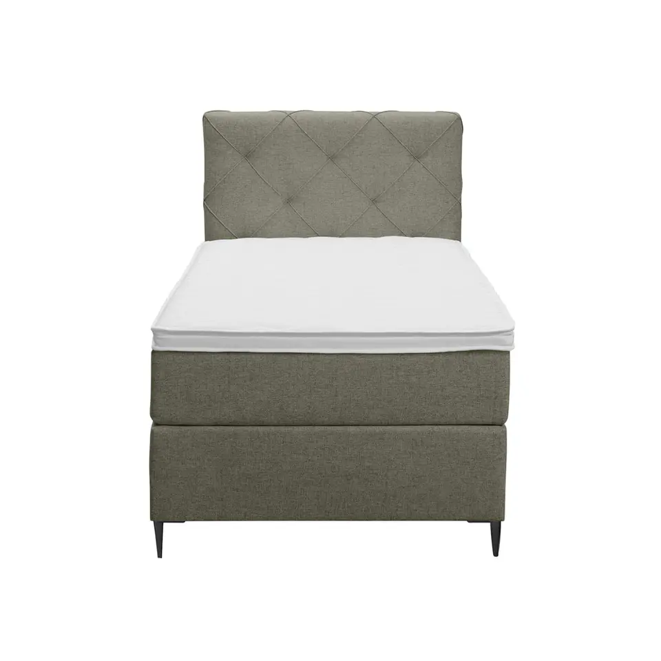 Boxspring Liv geruit - groen - 90x200 cm - slanke poot