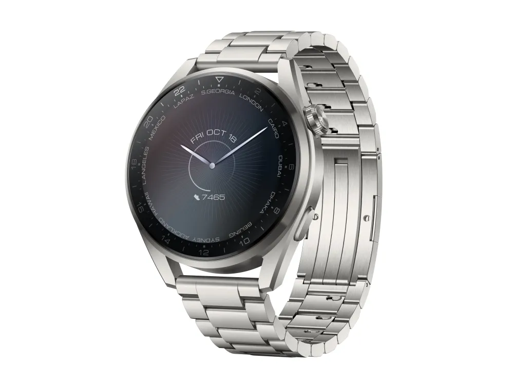 [OUTLET] - Huawei Watch 3 Pro - Elite Edition - 48 mm - sølv - smart ur med linkarmbånd - titanium - sølv - display 1.43