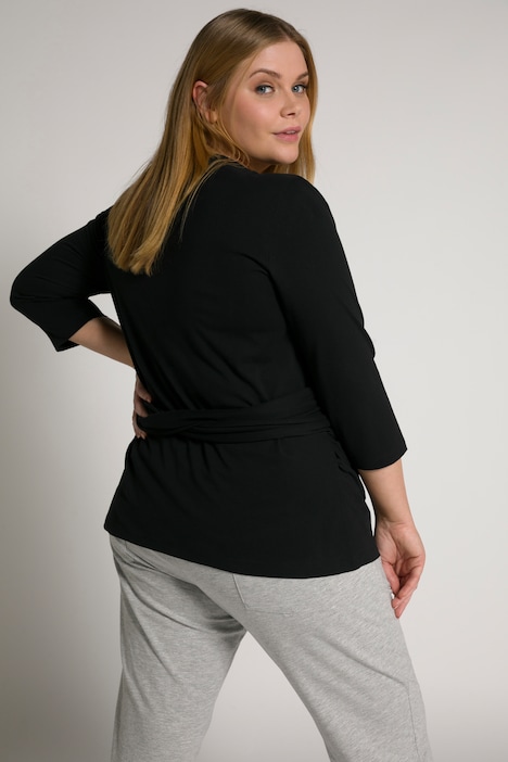 Bellieva-Wickelshirt, Skin to Skin, Rundhals, GOTS