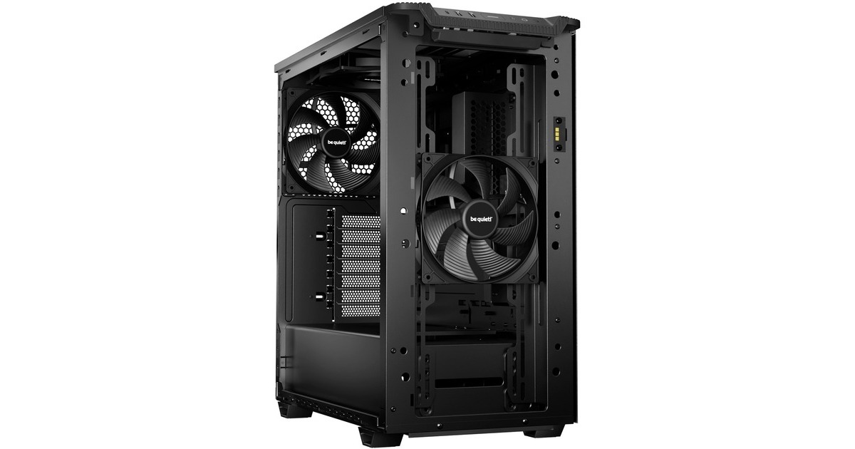 be quiet!PURE BASE 501 DX midi tower behuizing  (Zwart | 2x USB-A | 1x USB-C | RGB | Tempered Glass)