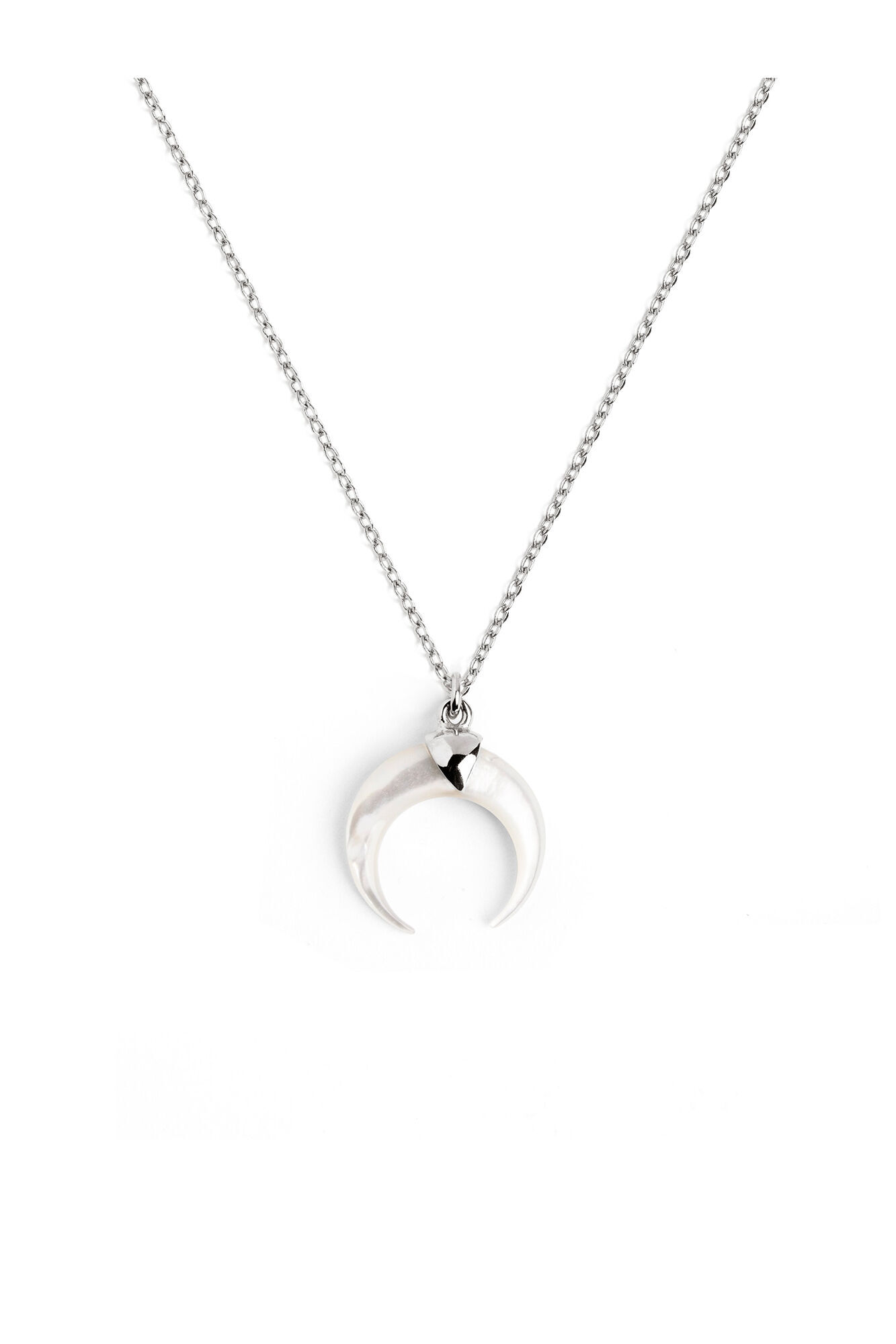 Colar Moonset com madrepérola e prata