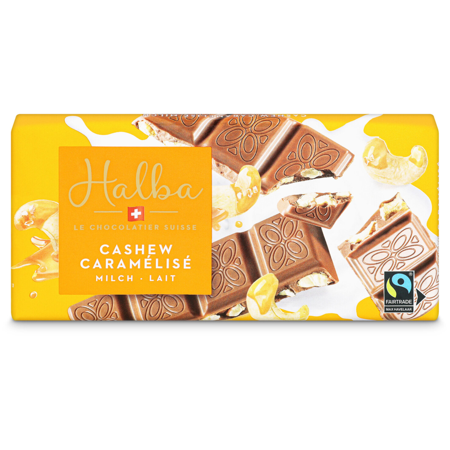 Halba Tafelschokolade Cashews & caramel salé