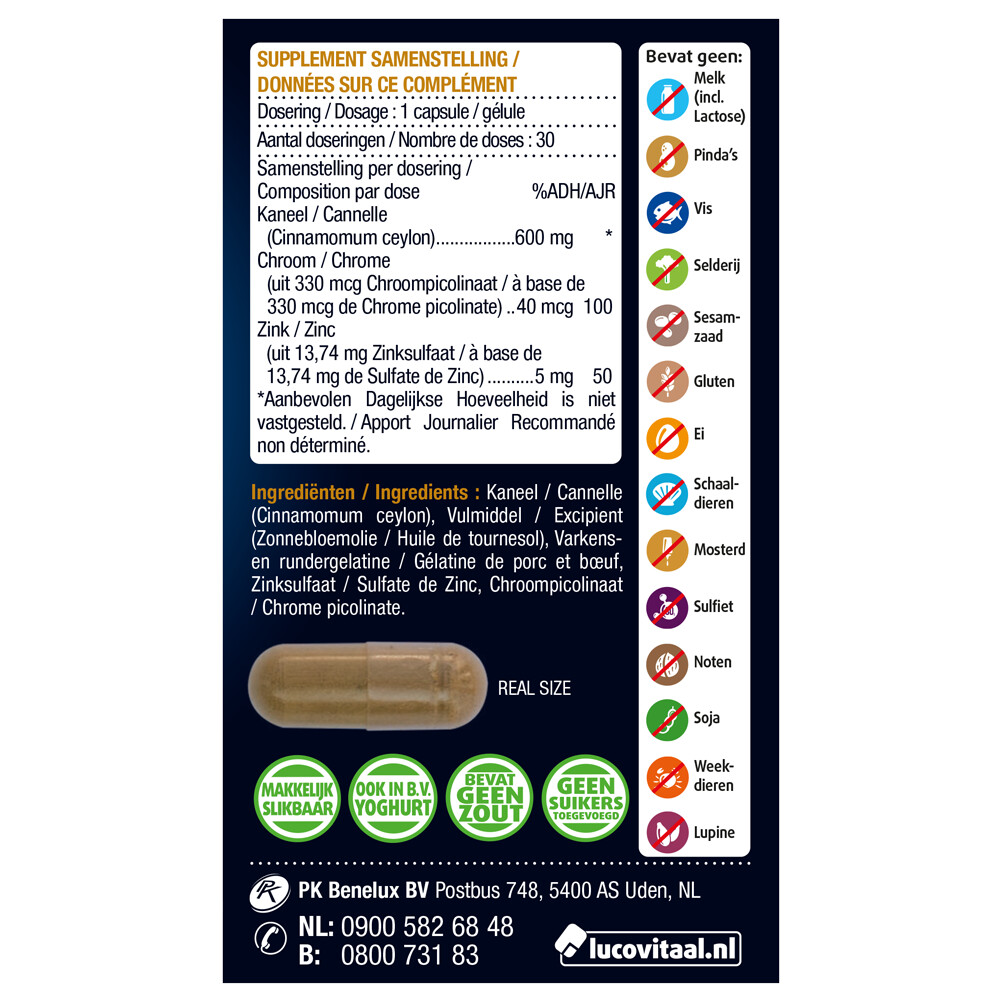 2x Lucovitaal Bloedsuikerspiegel 30 capsules