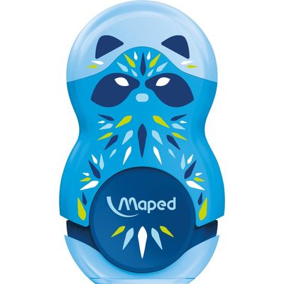 Maped Loopy Mini Cute - Taille crayon gomme 2-en-1 - 1 trou - disponible dans différentes couleurs