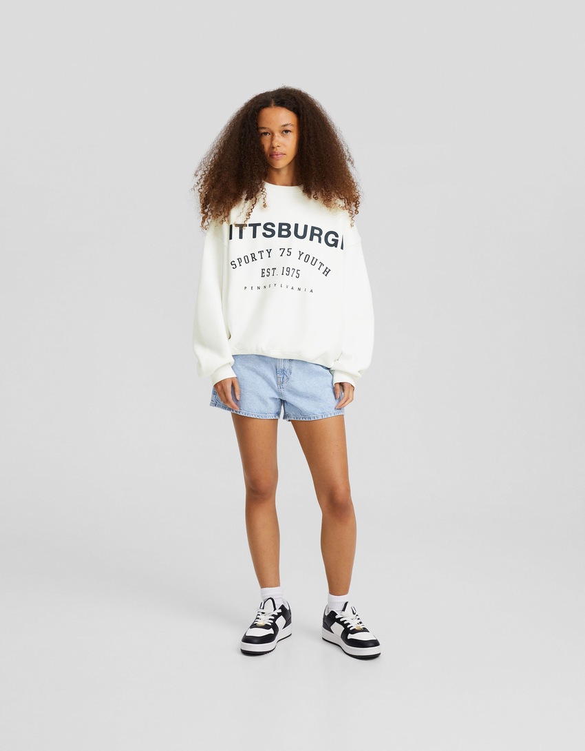 Moletom estampado oversized