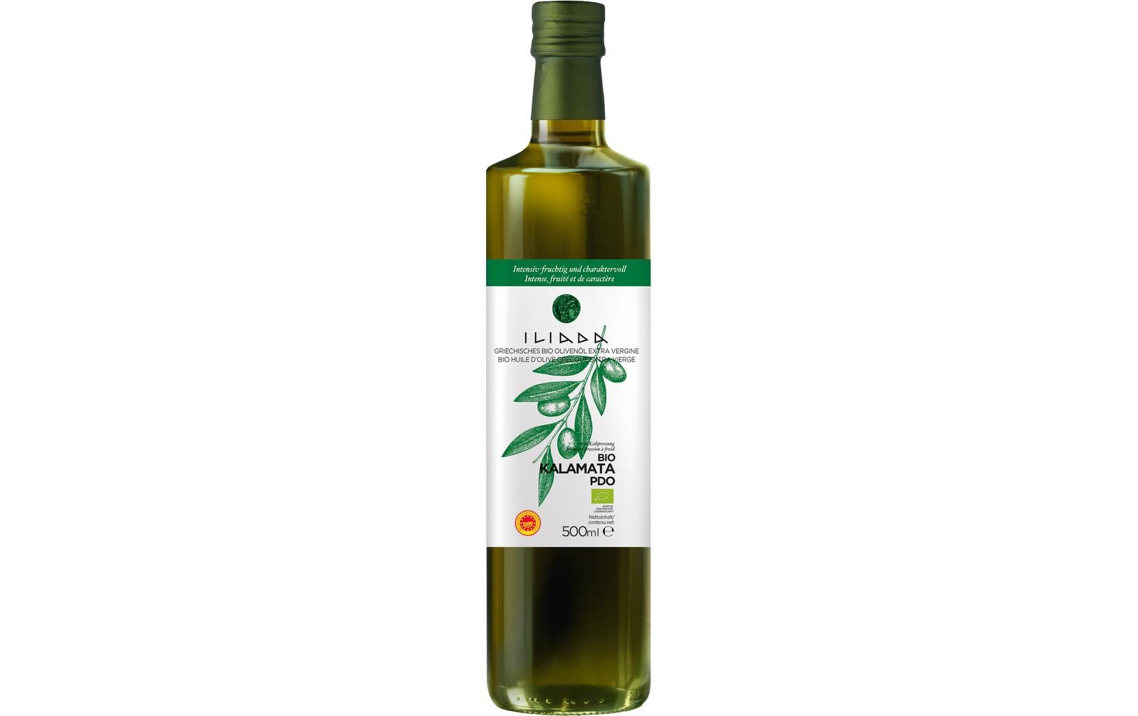Olivenöl Extra Vergine Bio Kalamata PDO 0.5 lHochwertiges Speiseöl aus Oliven