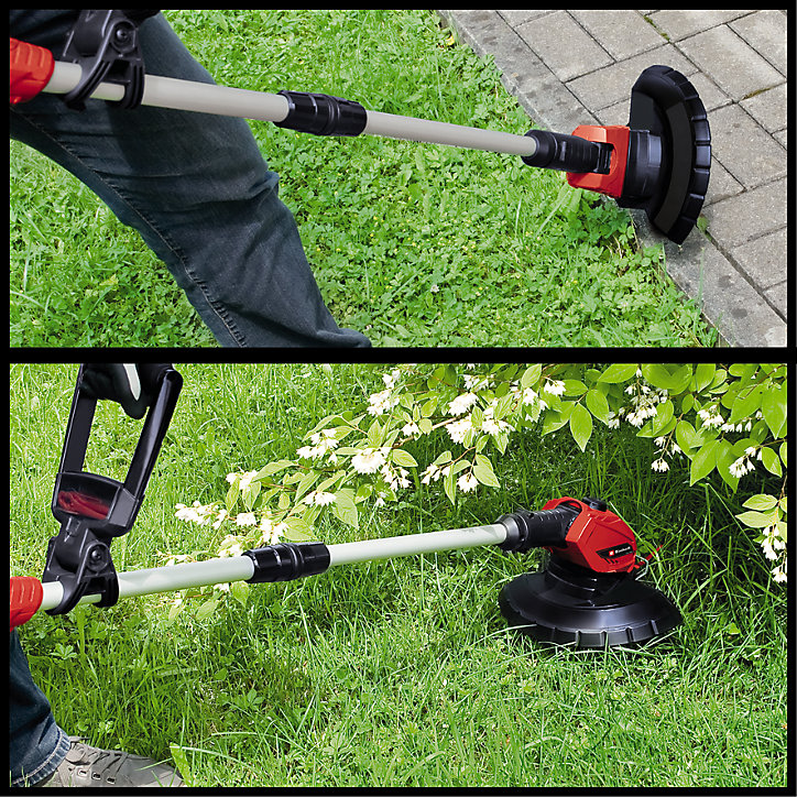 Coupe-bordures sans fil Einhell GE-CT 18 Li Solo Power X-Change (18 V,Diam. de coupe lame 24 cm,Livré avec 20 lamelles en PVC)