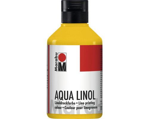 Marabu Aqua Linocut Inkt Medium Geel 021 250ml