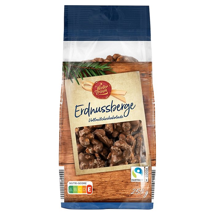 WINTERTRAUM Erdnussberge 250 g, Vollmilchschokolade