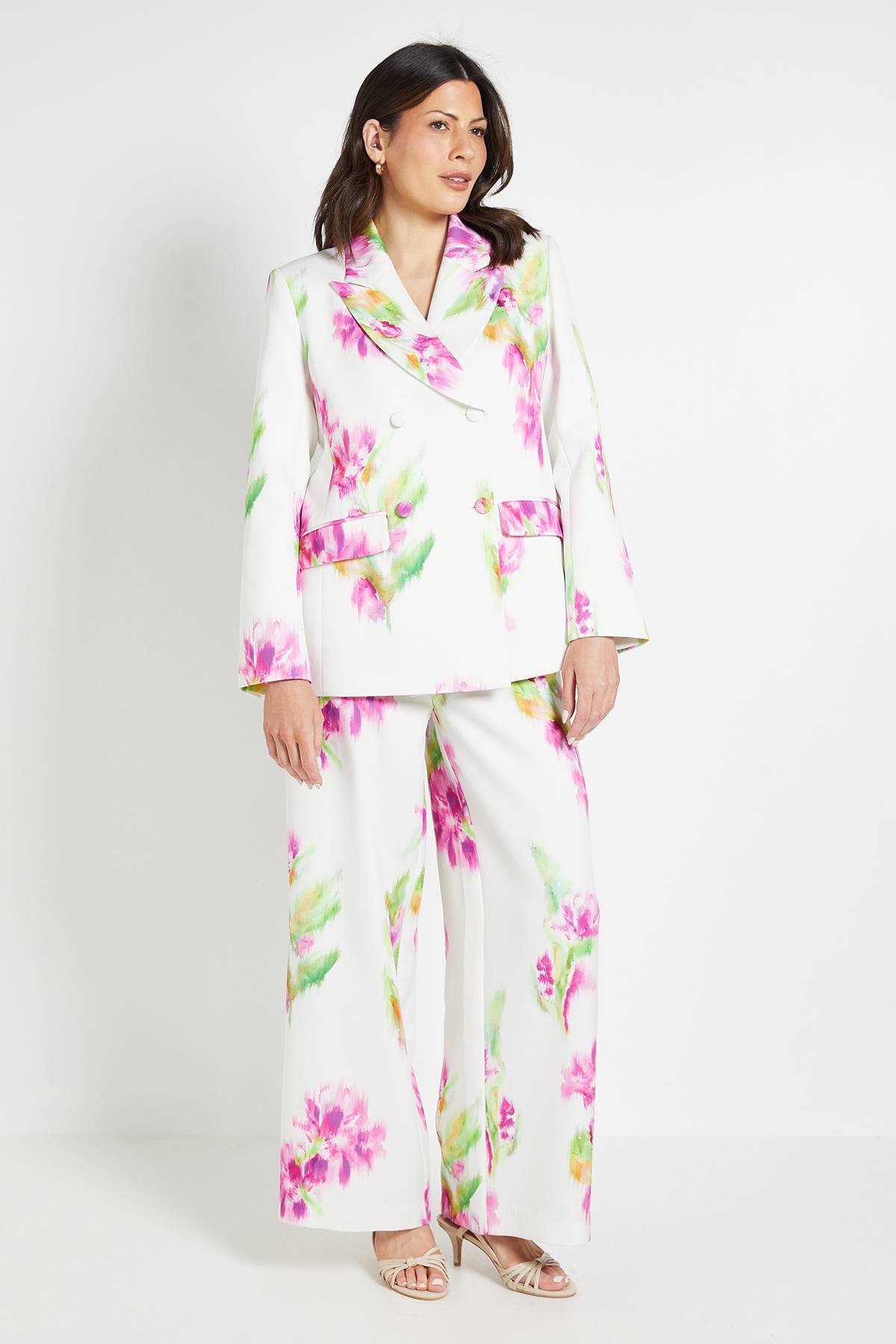 Wallis Ensemble Coordonné Blazer Satin Fleuri