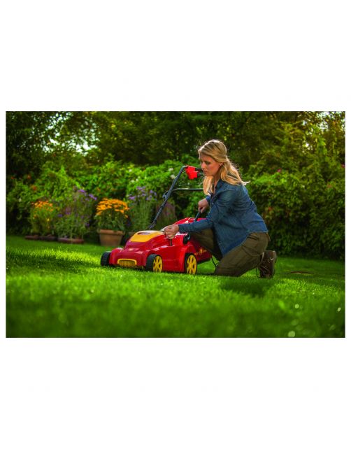 Wolf-Garten Elektromaaier A340e - Grasmaaier - 34 cm 30 l Rood Geel 1400 Watt