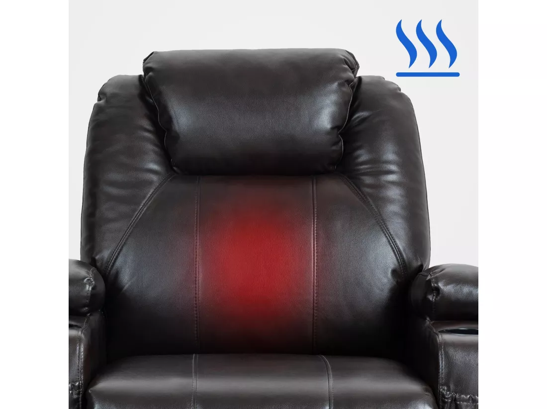 Fauteuil - Similicuir - Marron - Galena